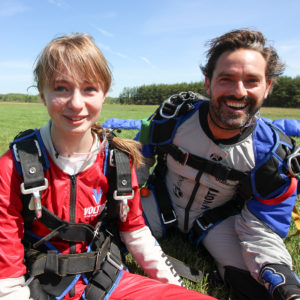 Atterrissage d'un saut de parachute avec Guillaume Lemay-Thivierge à L'École de Parachutisme Voltige.